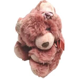 Vntg 1993 The Summit Collection Pink Mauve Teddy Bear Stuffed Plush Kid Toy
